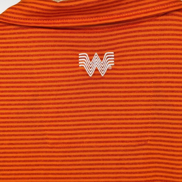 Whataburger Orange Striped Polo Shirt Men’s XL Logo Uniform Golf Fanwear Texas - Picture 6 of 8